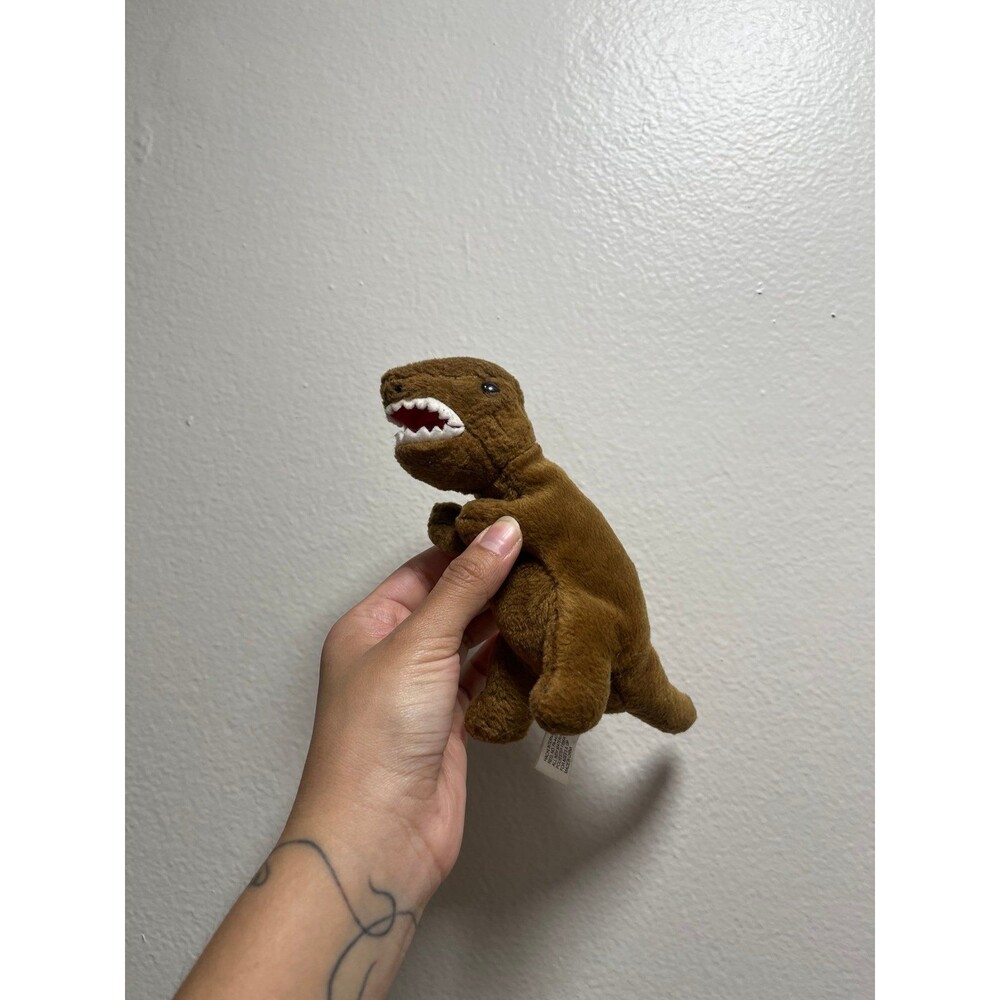 Chef Jr. Beanbag Buddies "Rex" Tiny Stuffed Brown T-Rex plush